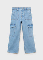 Jean Pocket Bleu Moyen - Fille