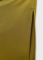 Robe Asymétrique Satinée Avec Fronce Latérale