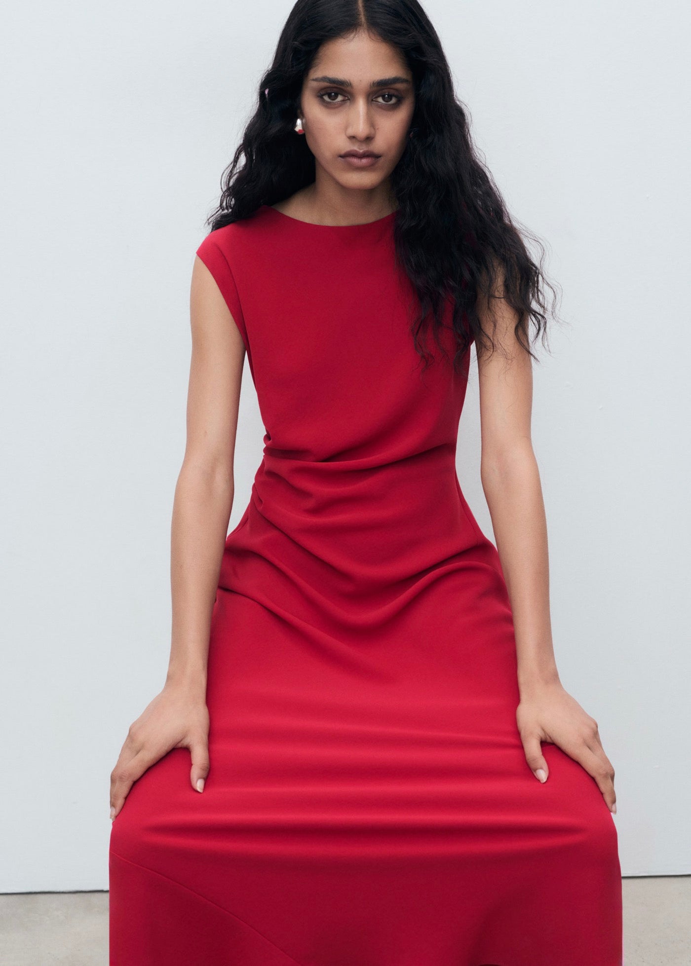 Ruched Midi Dress