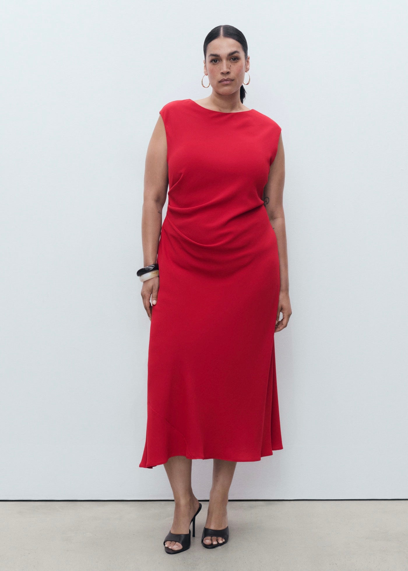 Ruched Midi Dress