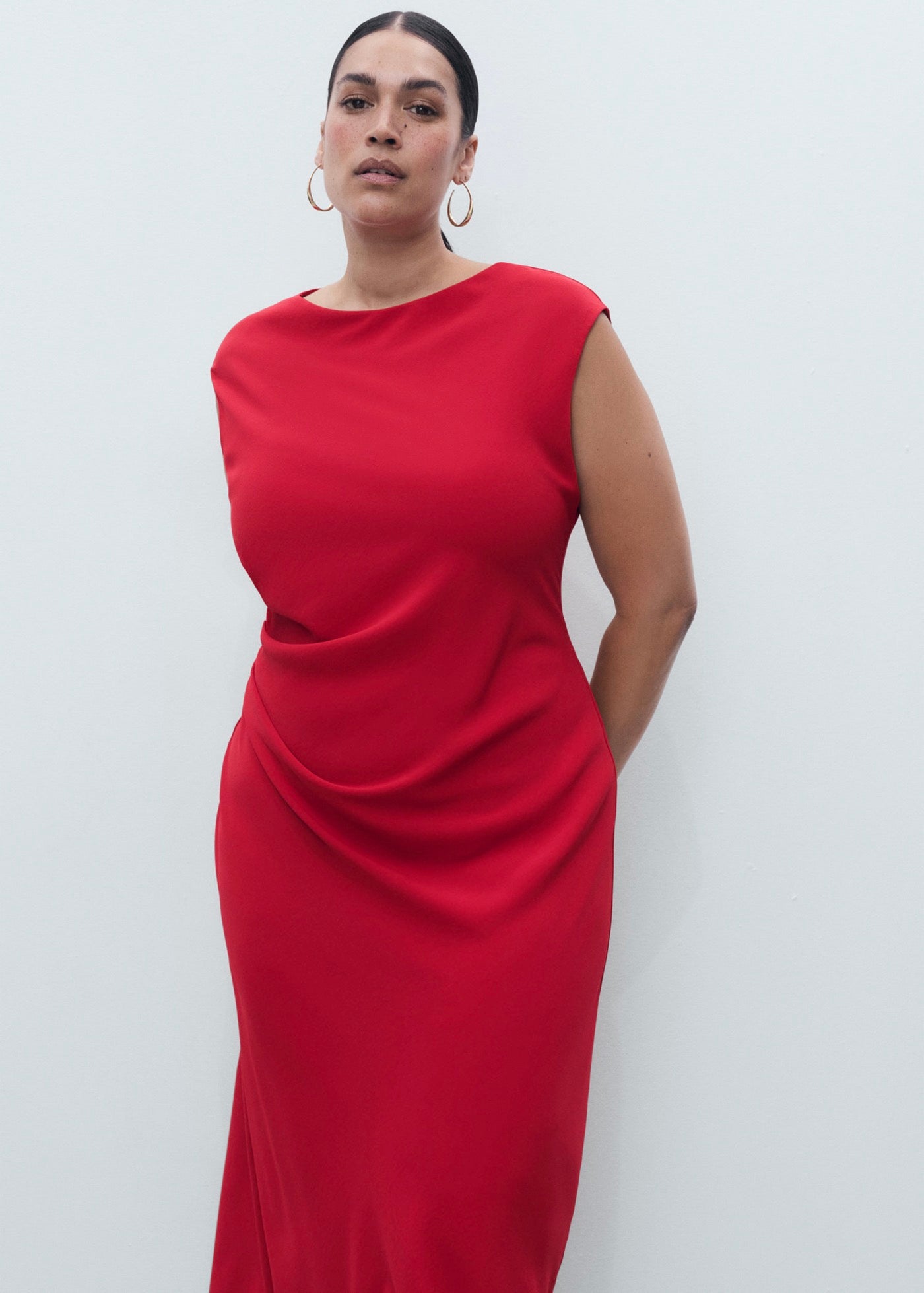Ruched Midi Dress