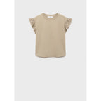 T-Shirt Manches Courtes Volant Ajouré