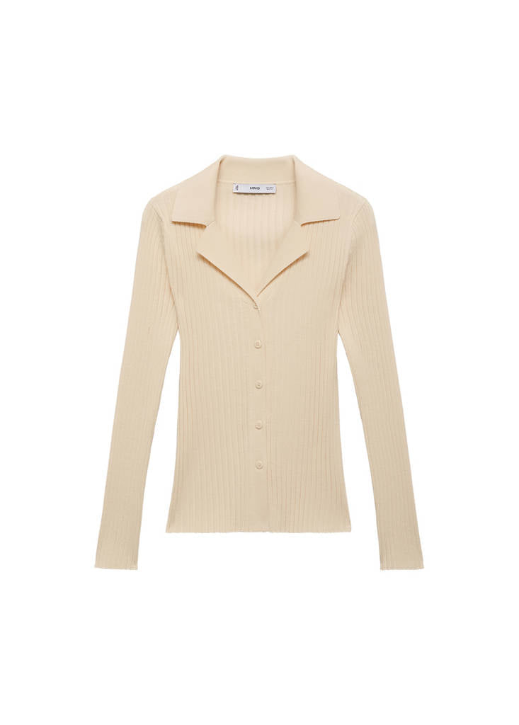 Cardigan Con Revers a Coste