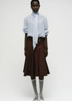 Textured Blouse with Scarf