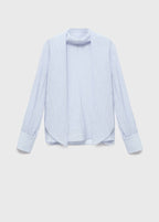 Textured Blouse with Scarf