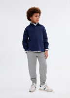 Pantalon Pique Gris Moyen Chiné - Garçon