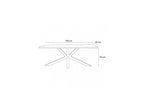 Twist Dining Table - Solid Acacia Wood and Black Metal Legs
