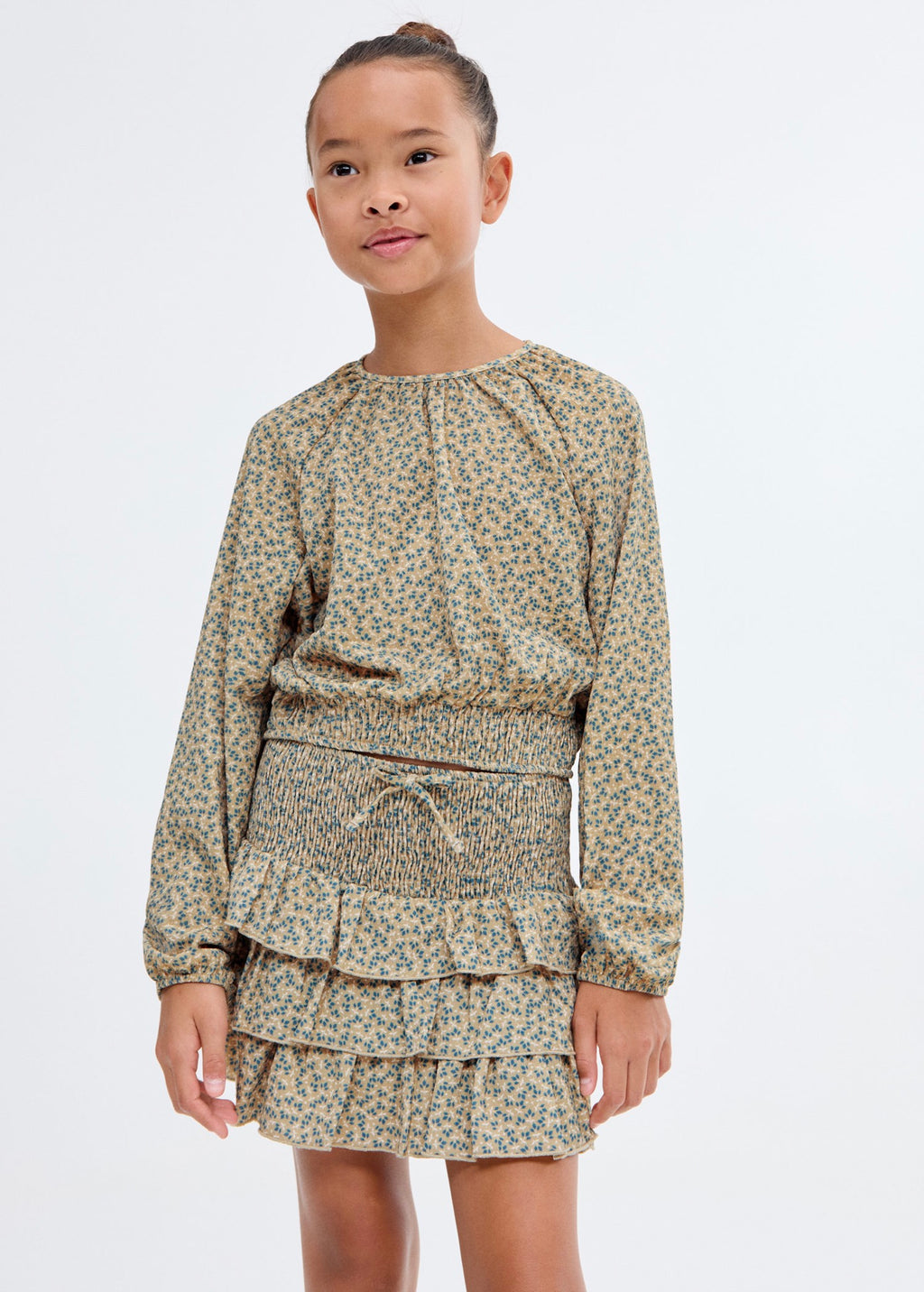 Jupe Floriset Vert - Fille