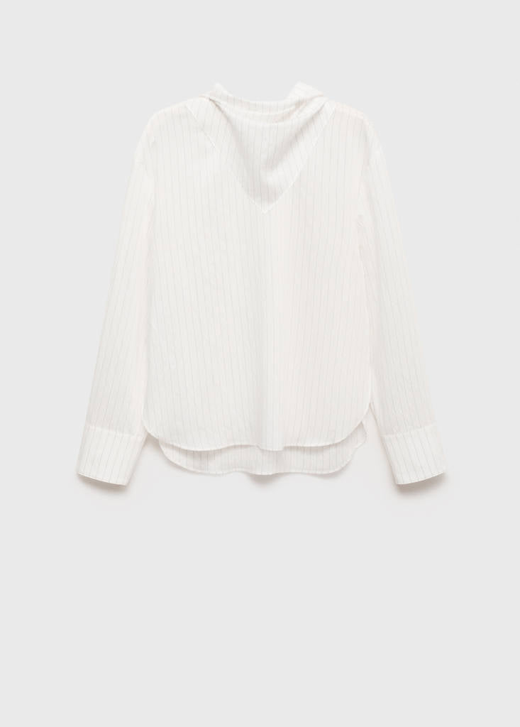 Blusa a righe stile foulard