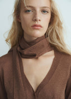 Fine-Knit Scarf Cardigan