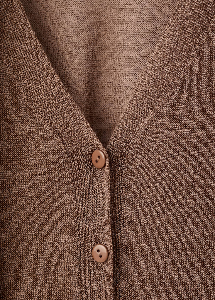 Fine-Knit Scarf Cardigan