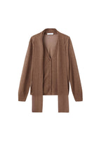 Fine-Knit Scarf Cardigan