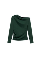 T-Shirt Manches Longues Col Asymétrique