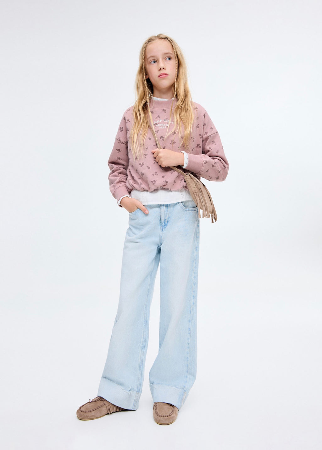 Sweat Camp Rose - Fille