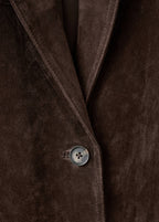 Prosty zamszowy blazer