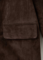 Prosty zamszowy blazer