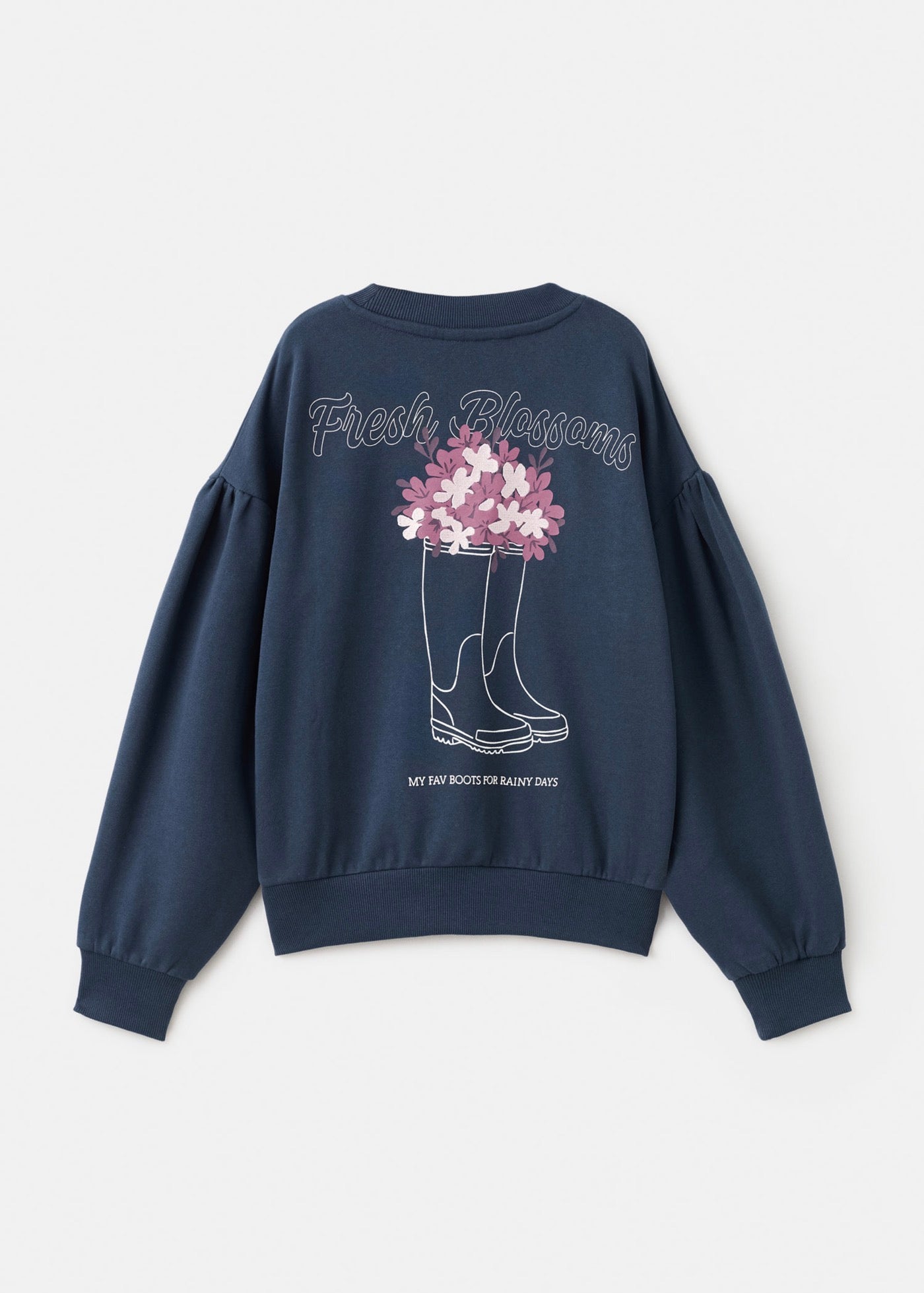 Boot Navy Blue Sweatshirt - Girl