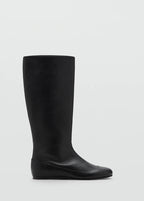 Bottes Cuir Design Combiné