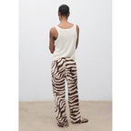 Pantalon Fluide Imprimé Zèbre