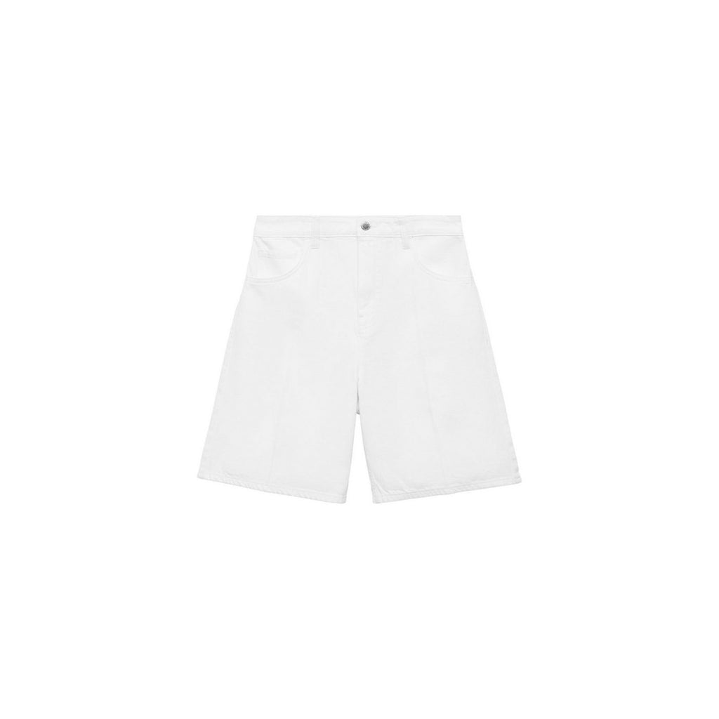 Bermuda En Jean Droit Taille Haute