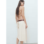 Jupe Midi Coton Asymétrique