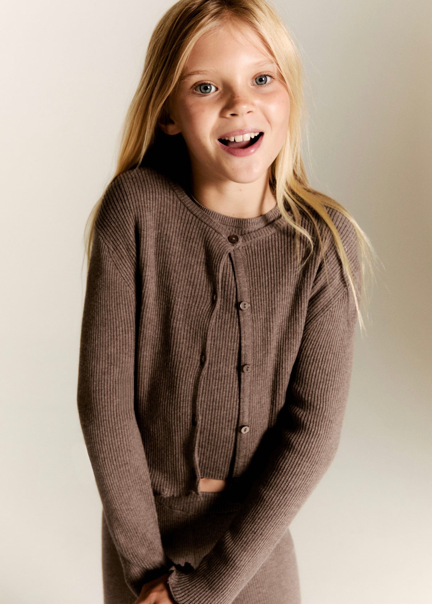 Lyra Brown Cardigan - Girl