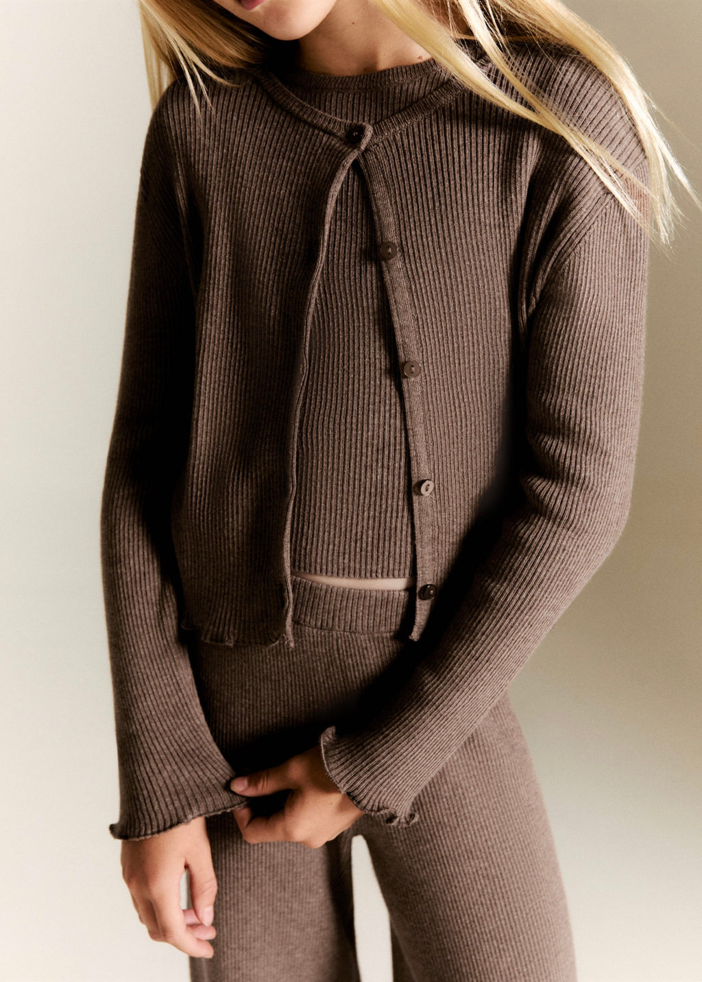 Lyra Brown Cardigan - Girl