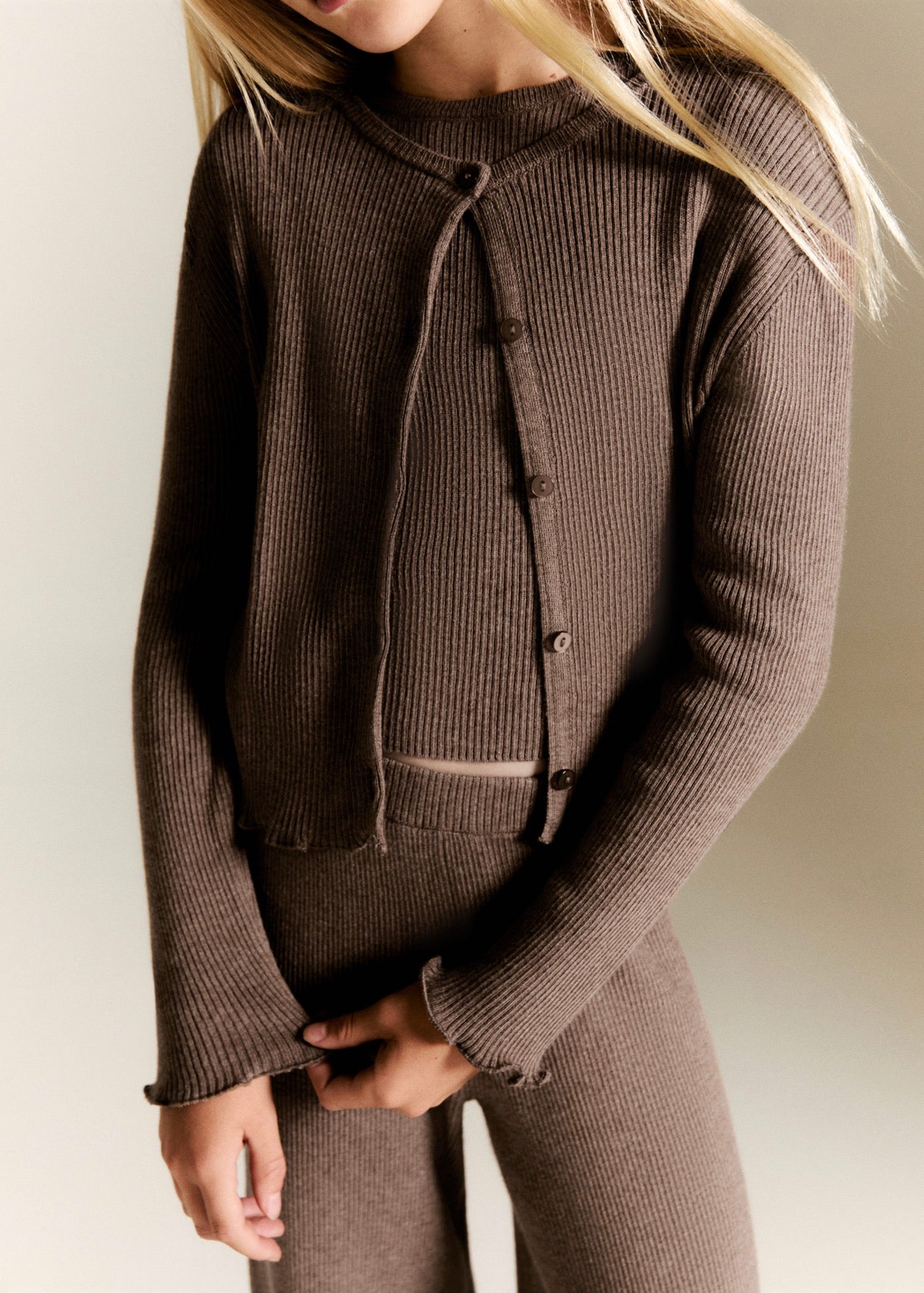 Lyra Brown Cardigan - Girl