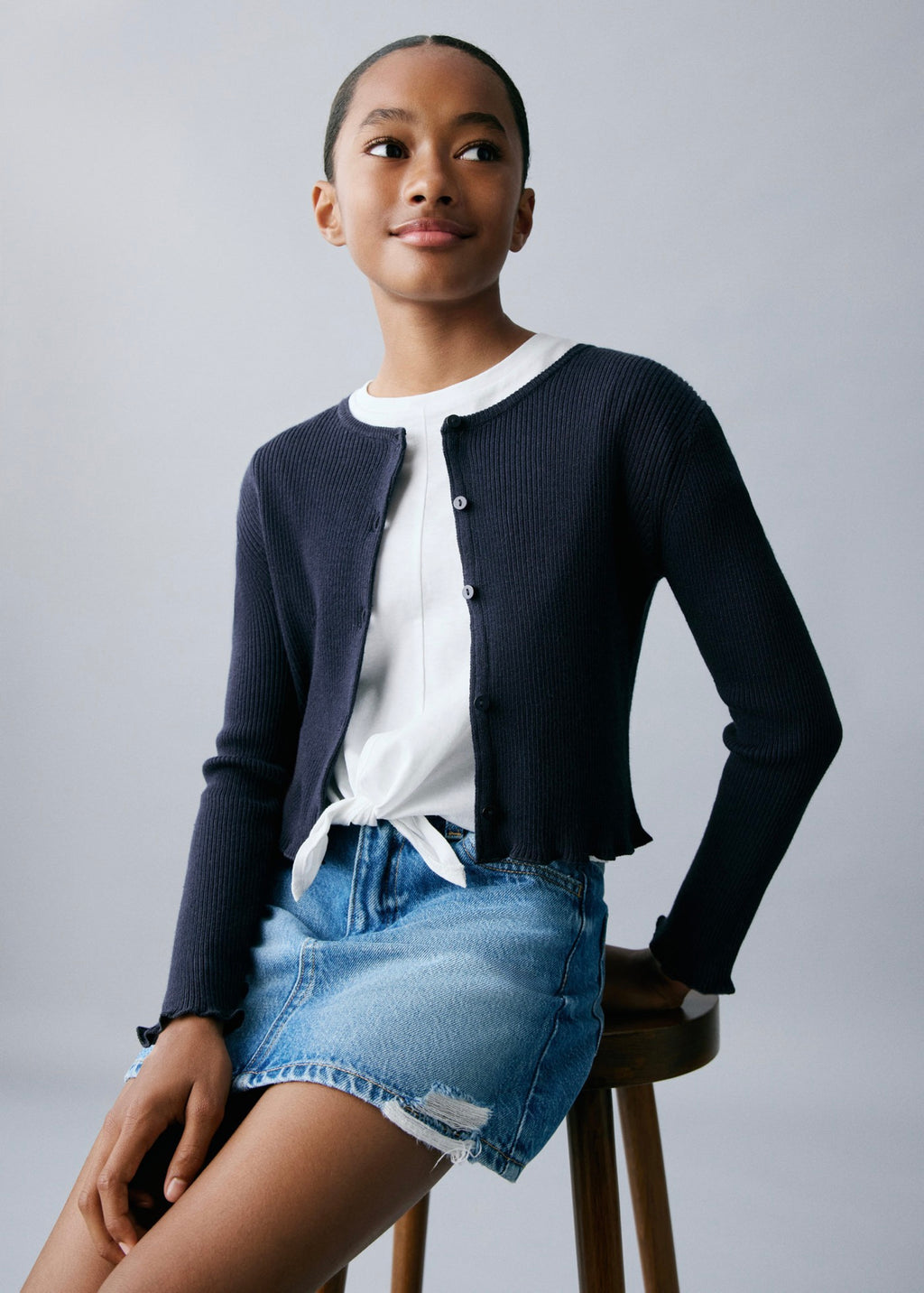 Cardigan Lyra Bleu Marine - Fille