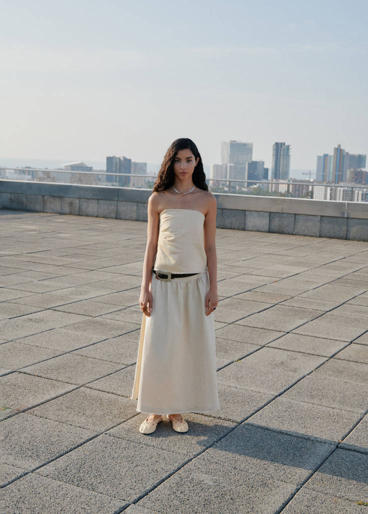 Ballerine in Pelle con Fascette Incrociate