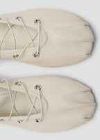 Ballerine in Pelle con Fascette Incrociate