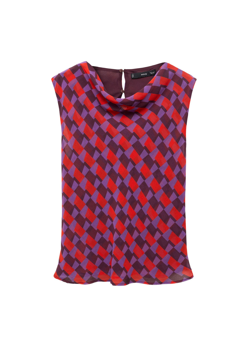 Blouse Imprimée Col Bénitier