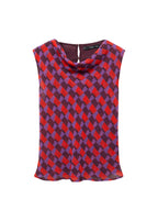 Blouse Imprimée Col Bénitier