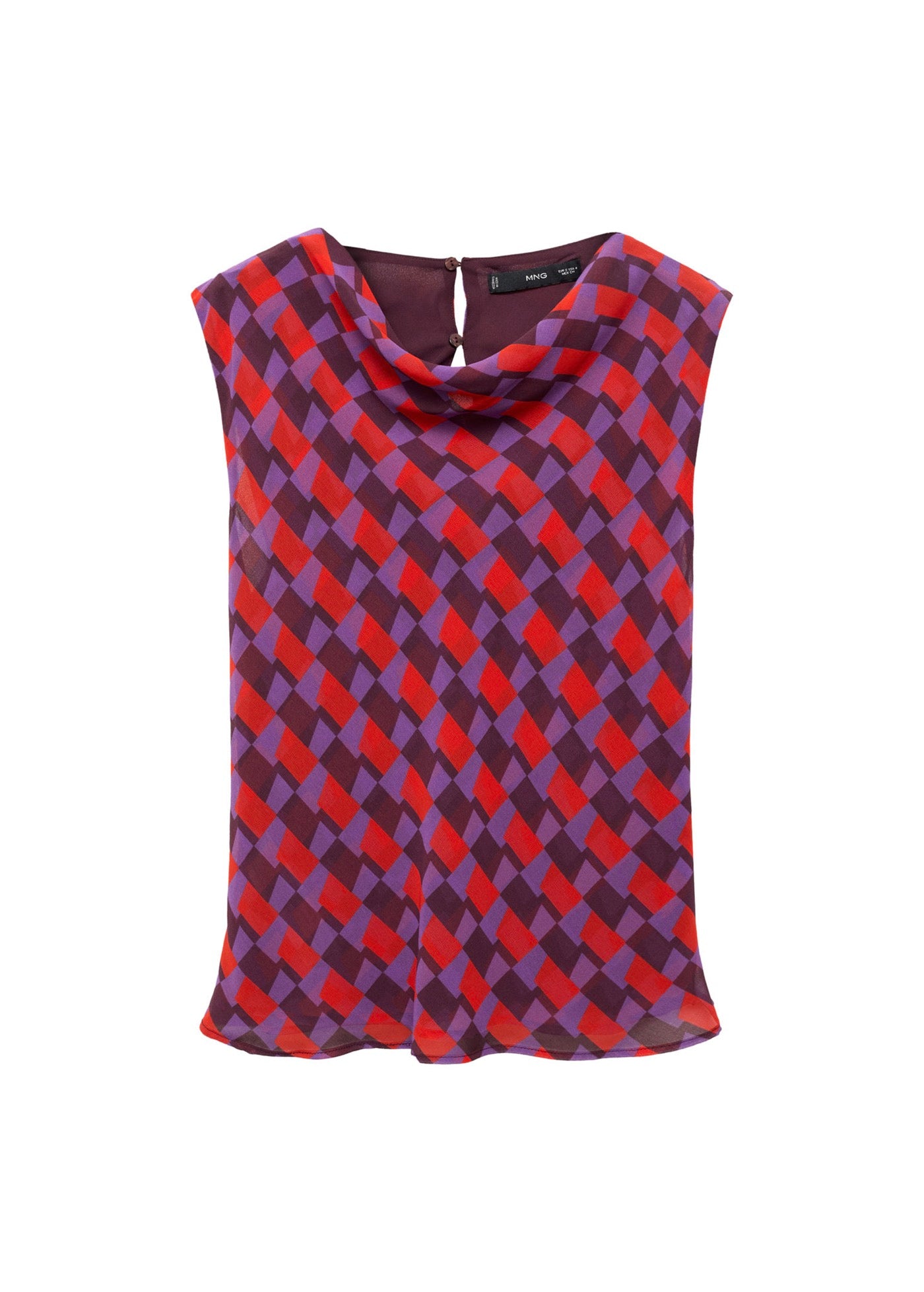 Blouse Imprimée Col Bénitier