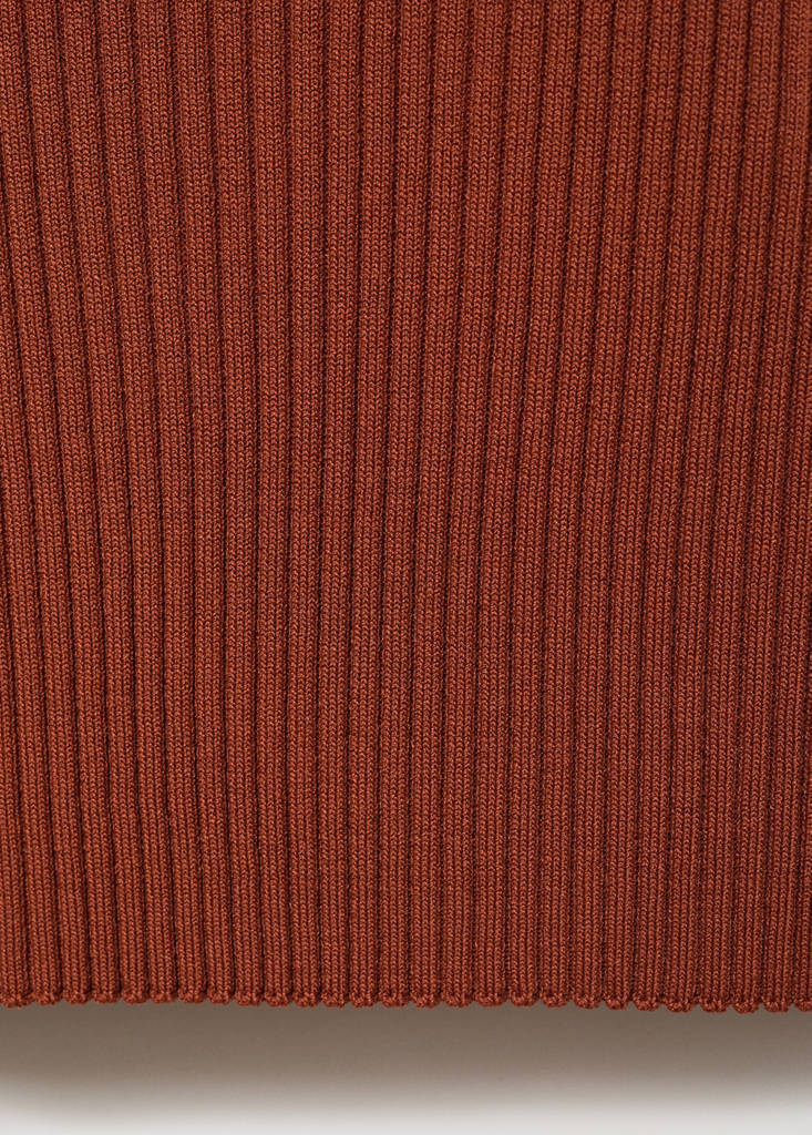 Pull-Over Maille Côtelée Col Polo