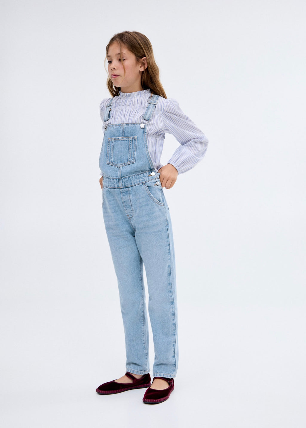 Amara1 Medium Blue Dungarees - Girl