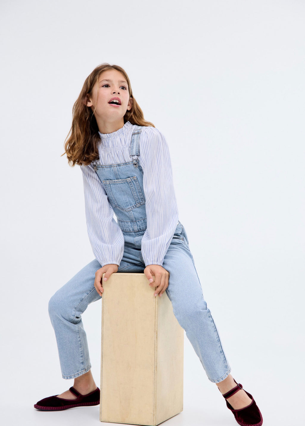 Amara1 Medium Blue Dungarees - Girl