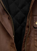 Parka Con Colletto In Velluto A Coste Effetto Cerato