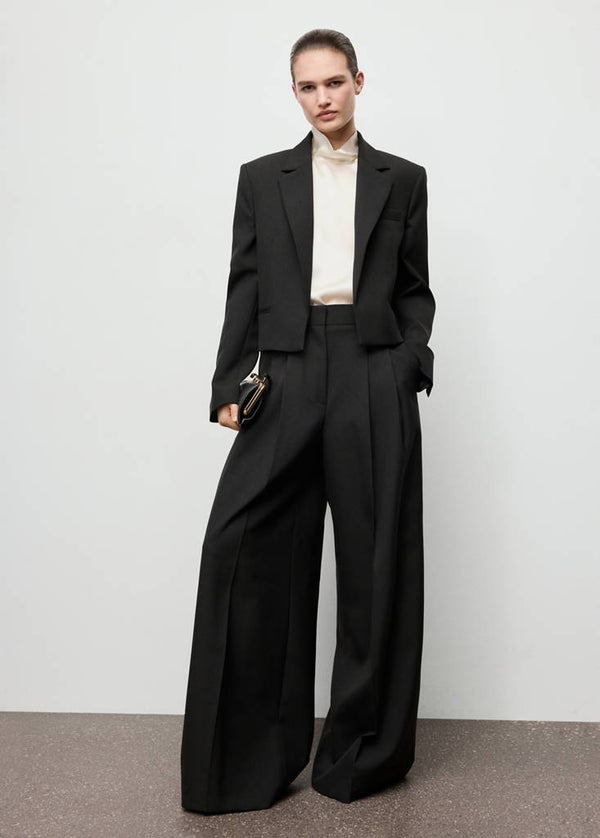 Pantalon De Costume Large À Pinces