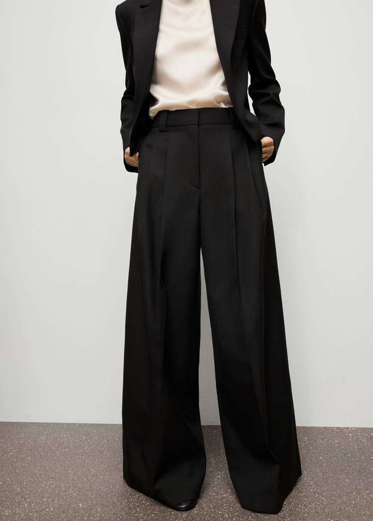 Pantaloni da completo ampi con pinces