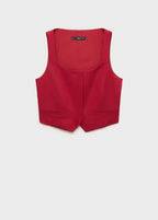 Gilet De Costume Lin Mélangé