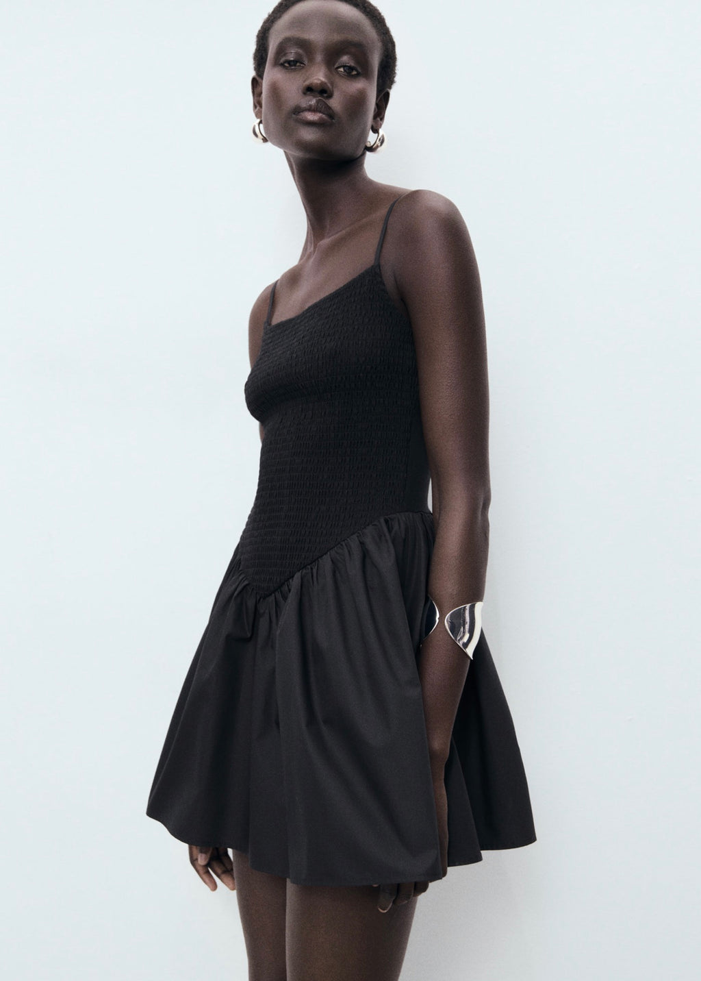 Robe Combinée À Fronces
