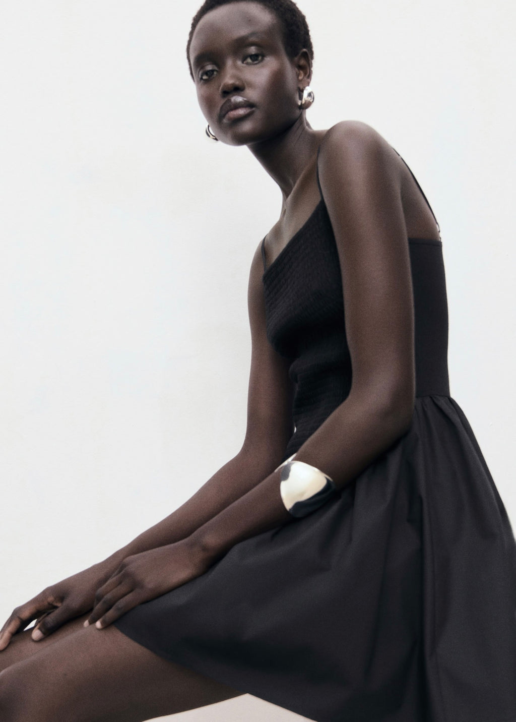 Robe Combinée À Fronces