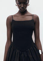 Robe Combinée À Fronces