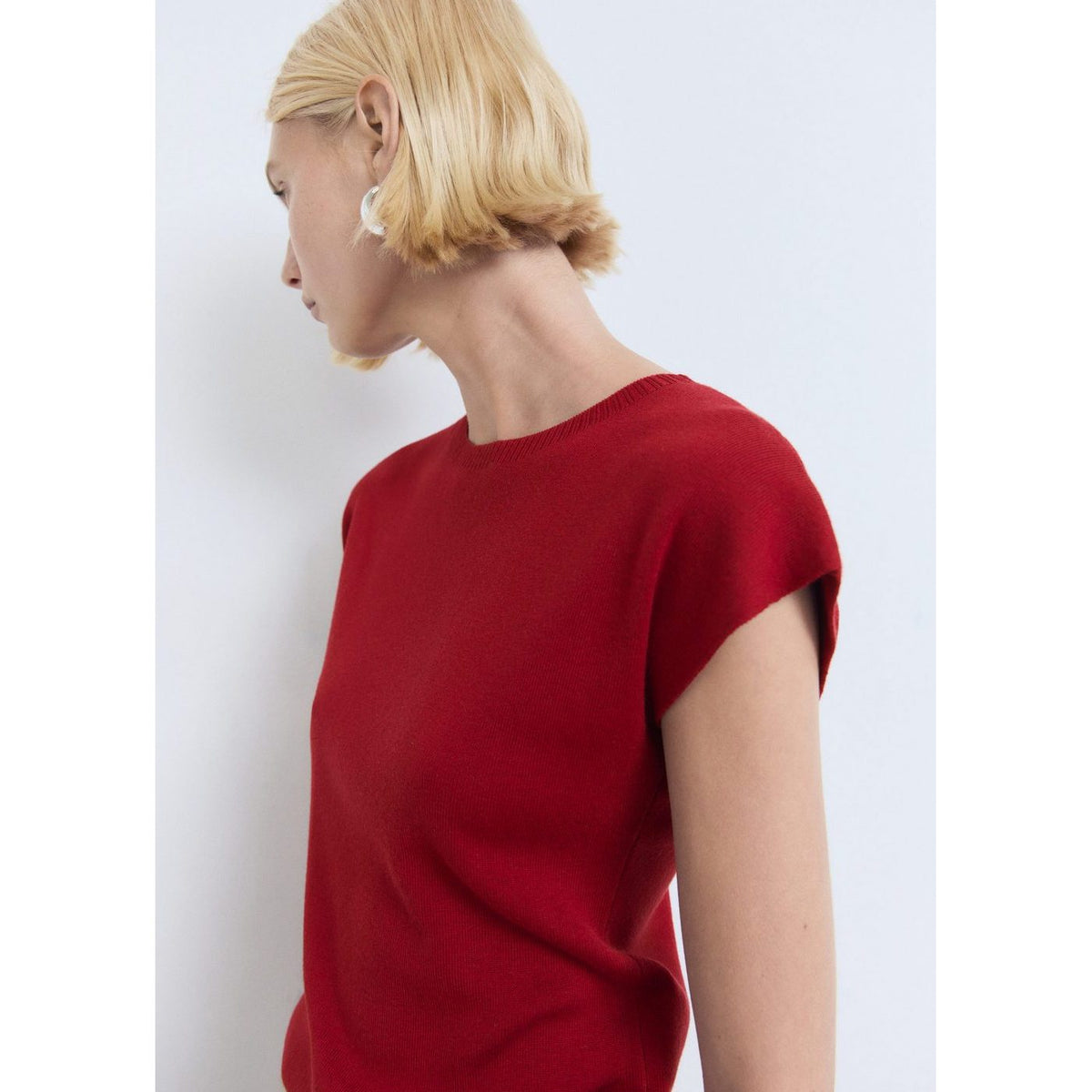 Pull-Over Maille Fine Manches Courtes
