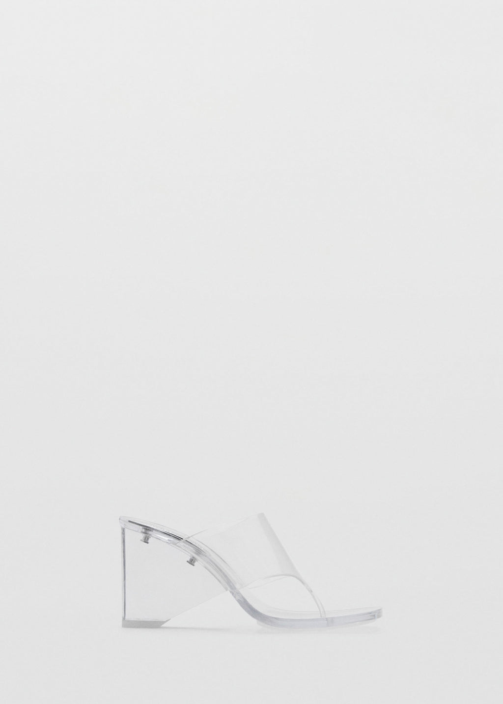Sandales Semi-Transparentes En Vinyle À Talons Compensés
