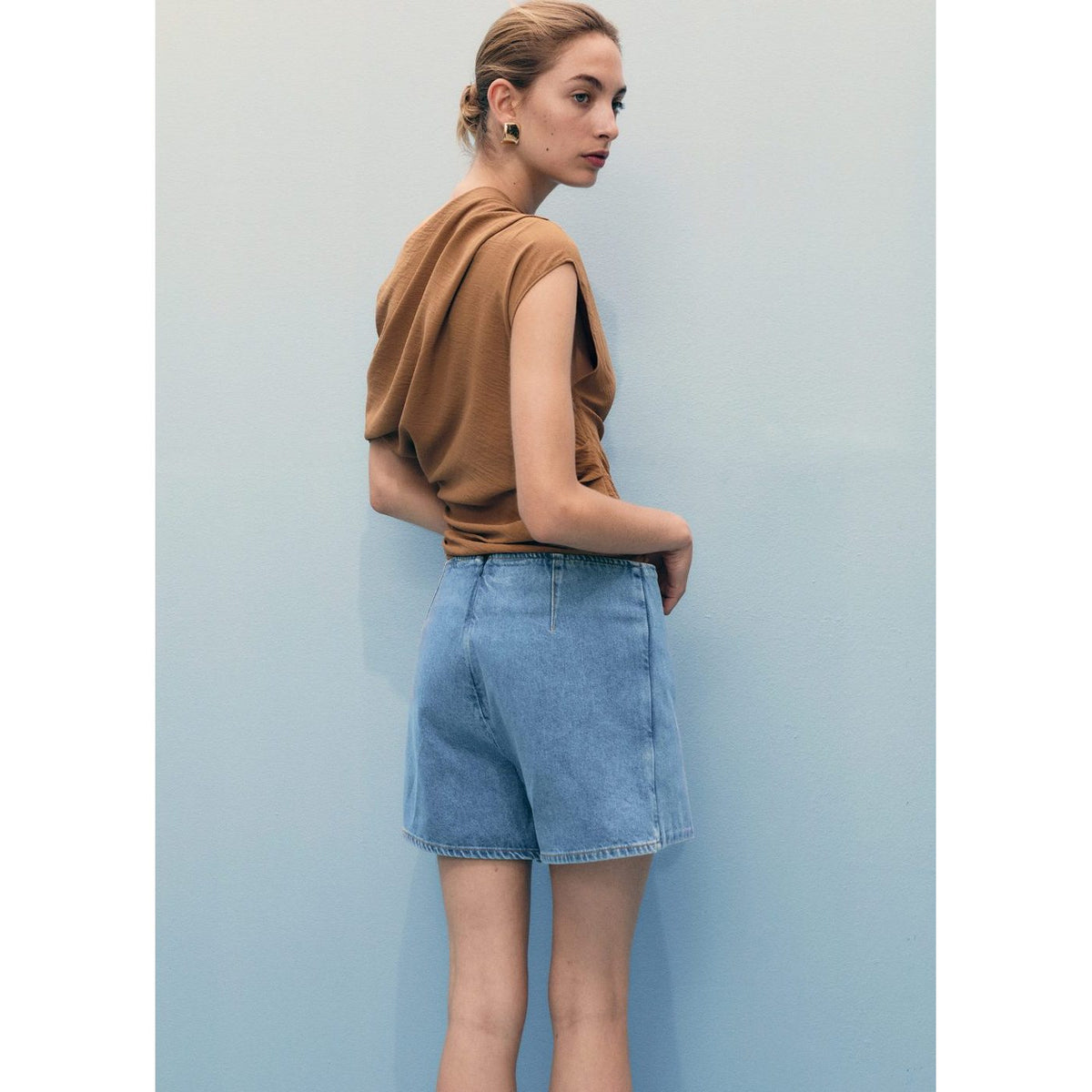 Jupe Short En Jean Croisée