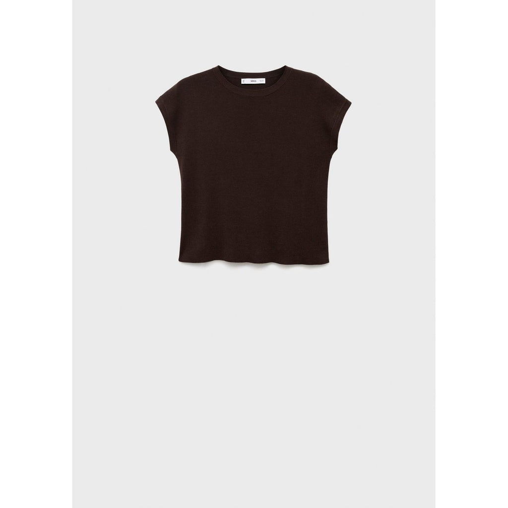 Pull En Maille De Coton Manches Courtes