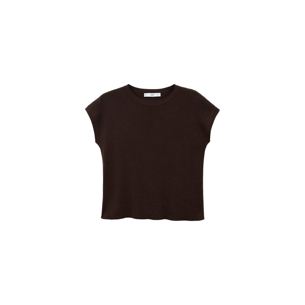 Pull En Maille De Coton Manches Courtes