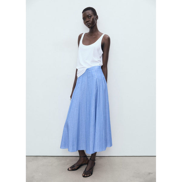 Jupe En Lin Mélangé Rayures